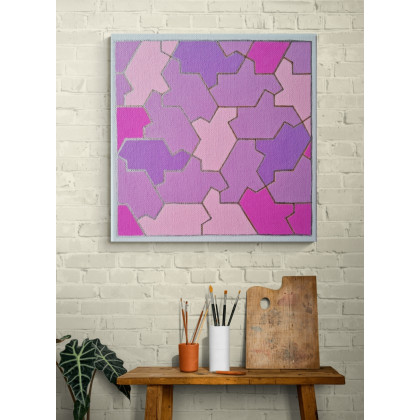 Yulia Szczerbak - obrazy akryl - Obraz ręcznie malowany akrylami na płótnie bawełnianym Tile Turtle foto #4