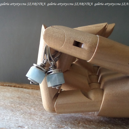 szarotka - kolczyki  - PRYWATNE NIEBO kolczyki z akwamarynu i srebra foto #4