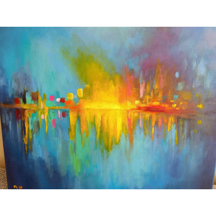 Paulina Lebida - obrazy akryl - Pejzaż abstrakcyjny  - obraz akrylowy 50/60 cm foto #1