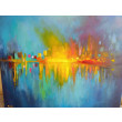 Pejzaż abstrakcyjny  - obraz akrylowy 50/60 cm