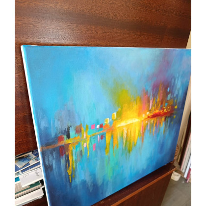 Paulina Lebida - obrazy akryl - Pejzaż abstrakcyjny  - obraz akrylowy 50/60 cm foto #2