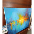 Pejzaż abstrakcyjny  - obraz akrylowy 50/60 cm