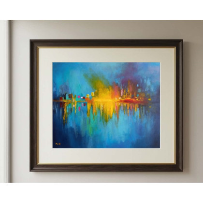 Paulina Lebida - obrazy akryl - Pejzaż abstrakcyjny  - obraz akrylowy 50/60 cm foto #3