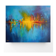 Pejzaż abstrakcyjny  - obraz akrylowy 50/60 cm