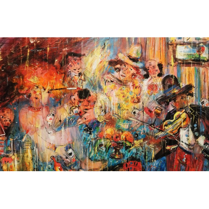 Dariusz Grajek - olej + akryl - Uczta w buduarze.... foto #1