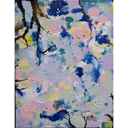 Ewa Mościszko - obrazy tech. mieszana - Tryptyk lesny buki foto #3