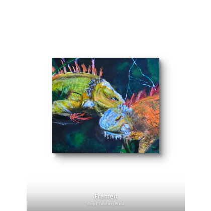 Krystyna Mościszko - obrazy akryl - Kameleony foto #1