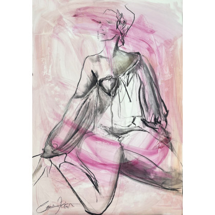 Pink - 100x70cm, Studio.Sensual, obrazy tech. mieszana