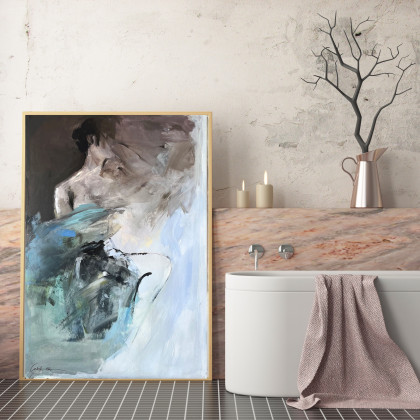 Studio.Sensual - obrazy tech. mieszana - W Błękitach - 100x70. foto #1