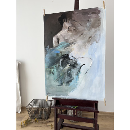 Studio.Sensual - obrazy tech. mieszana - W Błękitach - 100x70. foto #3