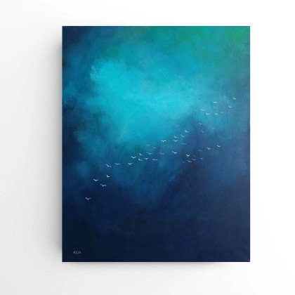 Na niebie- obraz akrylowy 50/40 cm, Paulina Lebida, obrazy akryl