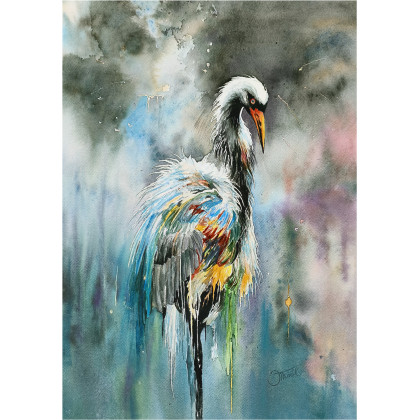 Bądź czujnym, Akwarela 33x46 cm, Joanna Tomczyk, obrazy akwarela
