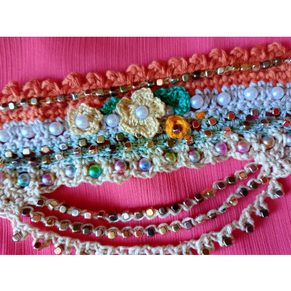 Danuta Zgoł - bransoletki - Bransoletka BOHO, bawełna foto #2