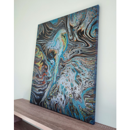 Elżbieta Hanarz - obrazy akryl - Nowoczesna Abstrakcja na Płótnie 50x60 foto #2