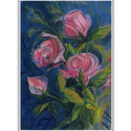 Róże. Pastel sucha, Anawa-art, pastele suche