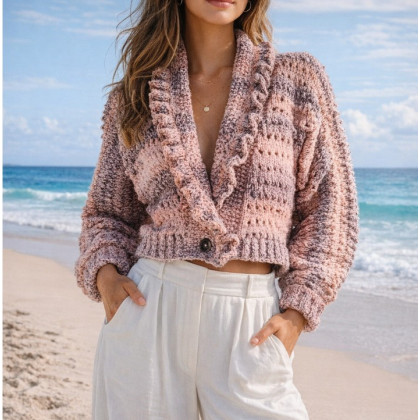 Sweter rozpinany,kardigan lekki ażur, art.a, swetry
