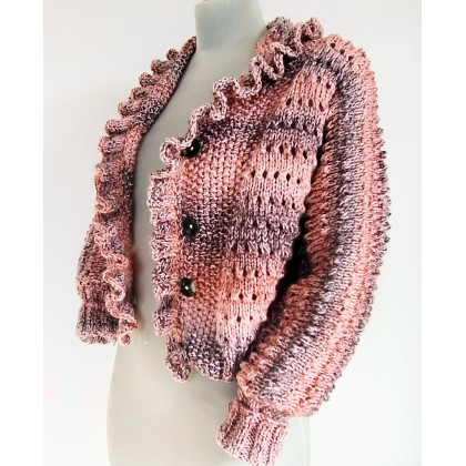 art.a - swetry - Sweter rozpinany,kardigan lekki ażur foto #3