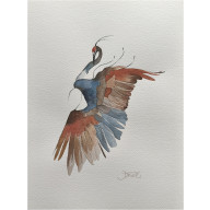 ŻURAW 1, AKWARELA 24 X 32 CM