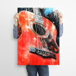 Czerwona Gitara - grafika na plakacie na A3