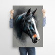 Portret konia 2 - grafika na plakacie na A3