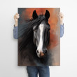 Portret konia 3 - grafika na plakacie na A3
