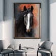 Portret konia 3 - grafika na plakacie na A3