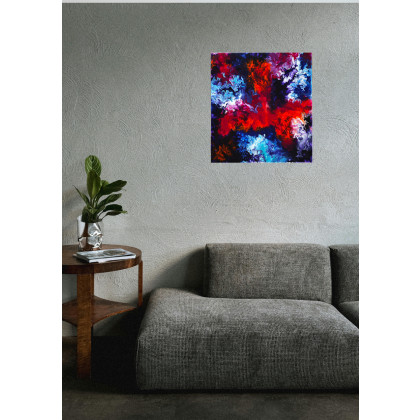 Joanna Bilska - obrazy akryl - Abstrakcja Kolory 55x60 cm ręcznie malowany foto #1
