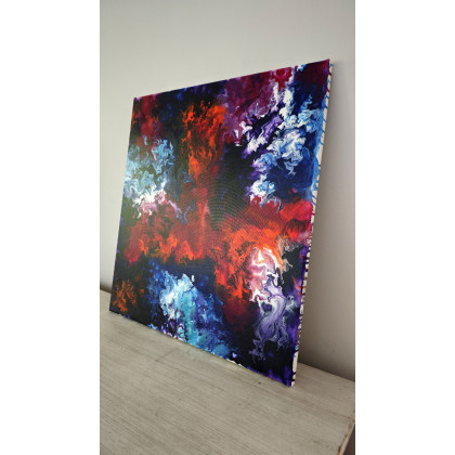 Joanna Bilska - obrazy akryl - Abstrakcja Kolory 55x60 cm ręcznie malowany foto #2