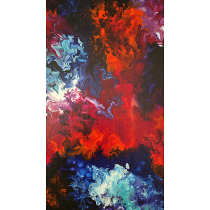 Joanna Bilska - obrazy akryl - Abstrakcja Kolory 55x60 cm ręcznie malowany foto #4