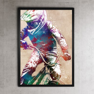 Rowerzysta BMX 1 - grafika sportowa na plakacie na A3