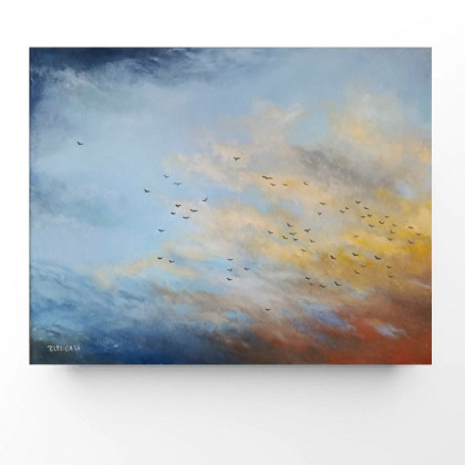 Na niebie - obraz akrylowy 40/50 cm, Paulina Lebida, obrazy akryl