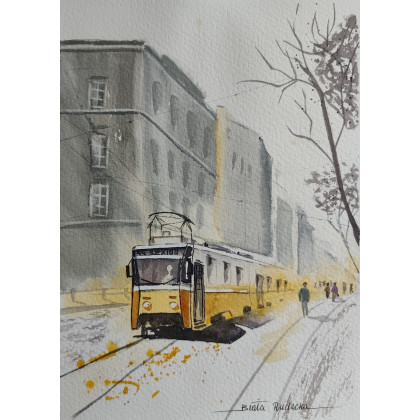 Beata Rudecka - obrazy akwarela - Budapeszt – oryginalna akwarela miejska (19x26 cm) foto #2