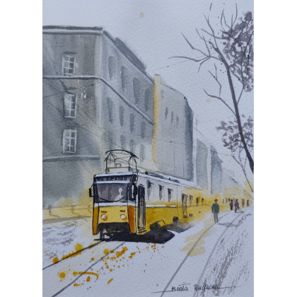 Beata Rudecka - obrazy akwarela - Budapeszt – oryginalna akwarela miejska (19x26 cm) foto #3