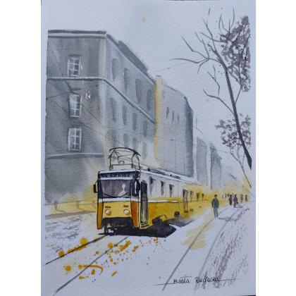 Beata Rudecka - obrazy akwarela - Budapeszt – oryginalna akwarela miejska (19x26 cm) foto #4