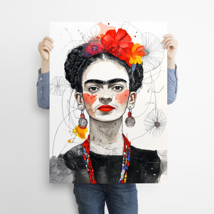 Justyna Jaszke - plakaty - Frida - grafika na plakacie na A3 foto #1