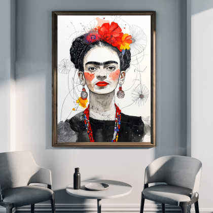 Justyna Jaszke - plakaty - Frida - grafika na plakacie na A3 foto #2