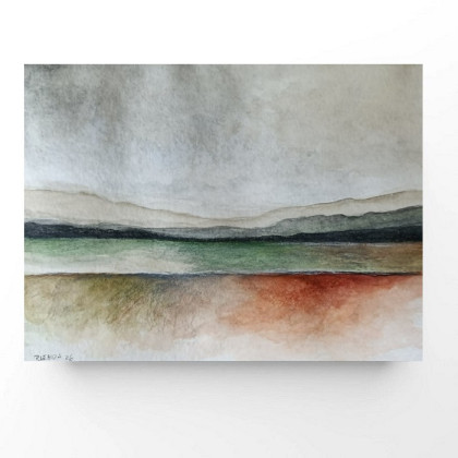Pejzaż - akwarela formatu 18/24 cm, Paulina Lebida, obrazy akwarela
