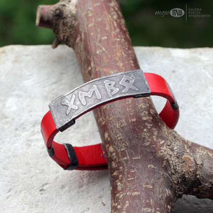 Moje MW - bransoletki - Runiczny amulet miłości w czerwieni foto #2