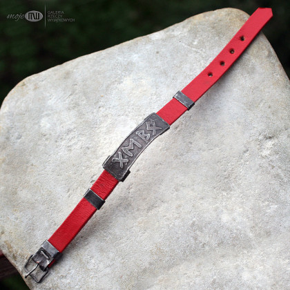 Moje MW - bransoletki - Runiczny amulet miłości w czerwieni foto #3
