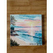 KLASYCZNY PEJZAŻ W NOSTALGICZNYM WYDANIU MALOWANY NA PŁÓTNIE -TURKUSOWY PRZYPŁYW