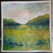 Łąka- akwarela formatu 20/20 cm