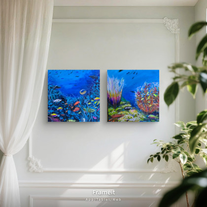 Krystyna Mościszko - obrazy akryl - underwater kompozycja foto #1