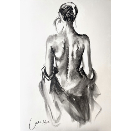 Lady - 100x70, Studio.Sensual, rysunek węglem