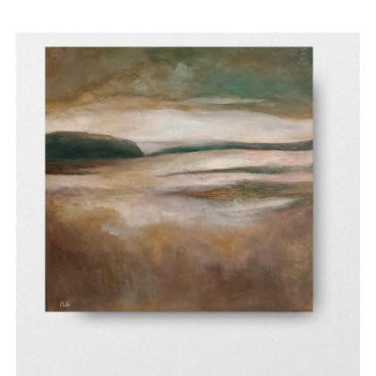 Pejzaż w brązach- obraz akrylowy 40/40 cm, Paulina Lebida, obrazy akryl