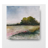 Pejzaż-  akwarela formatu 15 /15 cm