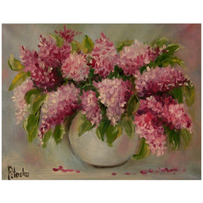 Bzy obraz olejny 24cm-30cm, Grażyna Potocka, obrazy olejne