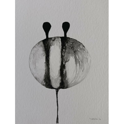 Paulina Lebida - obrazy akwarela - Postacie-  cztery akwarele  formatu 32/24 cm foto #3