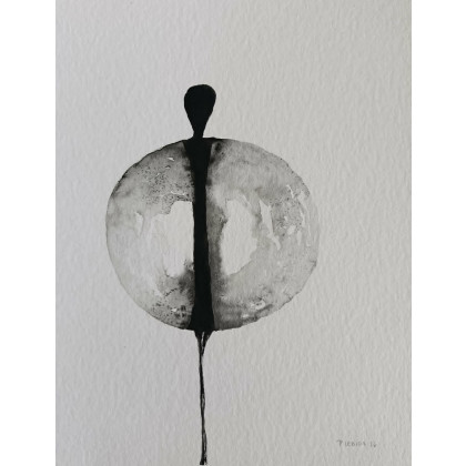 Paulina Lebida - obrazy akwarela - Postacie-  cztery akwarele  formatu 32/24 cm foto #4