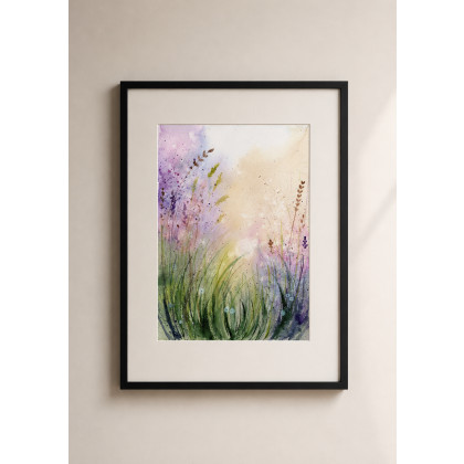 Akwarela A4. Łąka, Małgorzata Domańska ART, obrazy akwarela