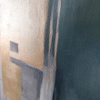 Abstrakcja zieleń ze złotem - obraz akrylowy 100/70 cm